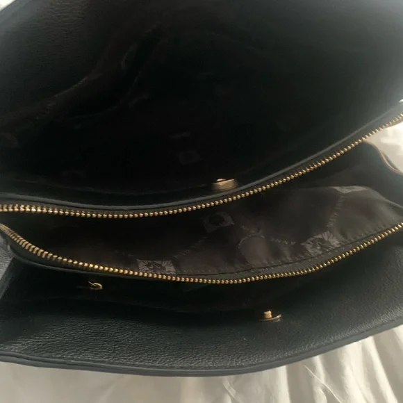 Anne Klein Black and Gold Shoulder Bag with Elegant Chain - Picture 4 of 9